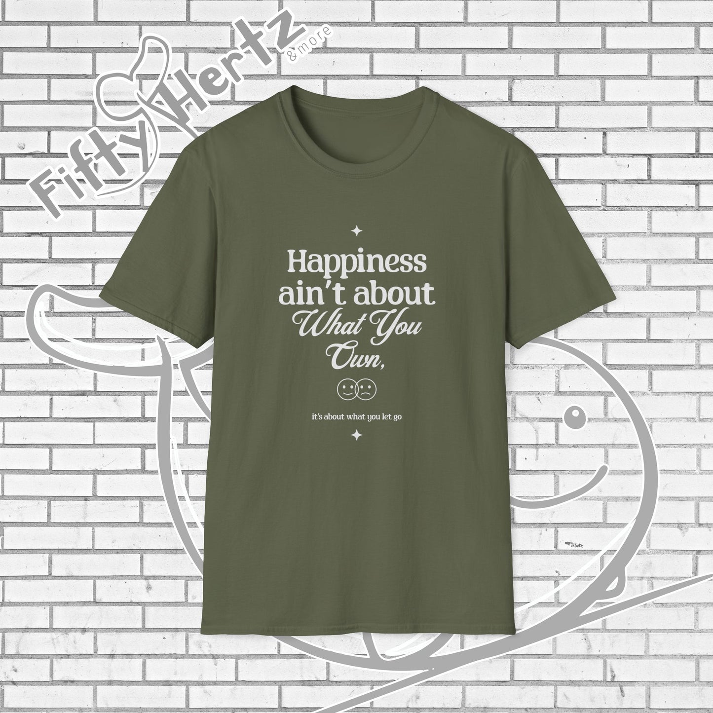 Happiness=let-go (Dark) Unisex T-Shirt