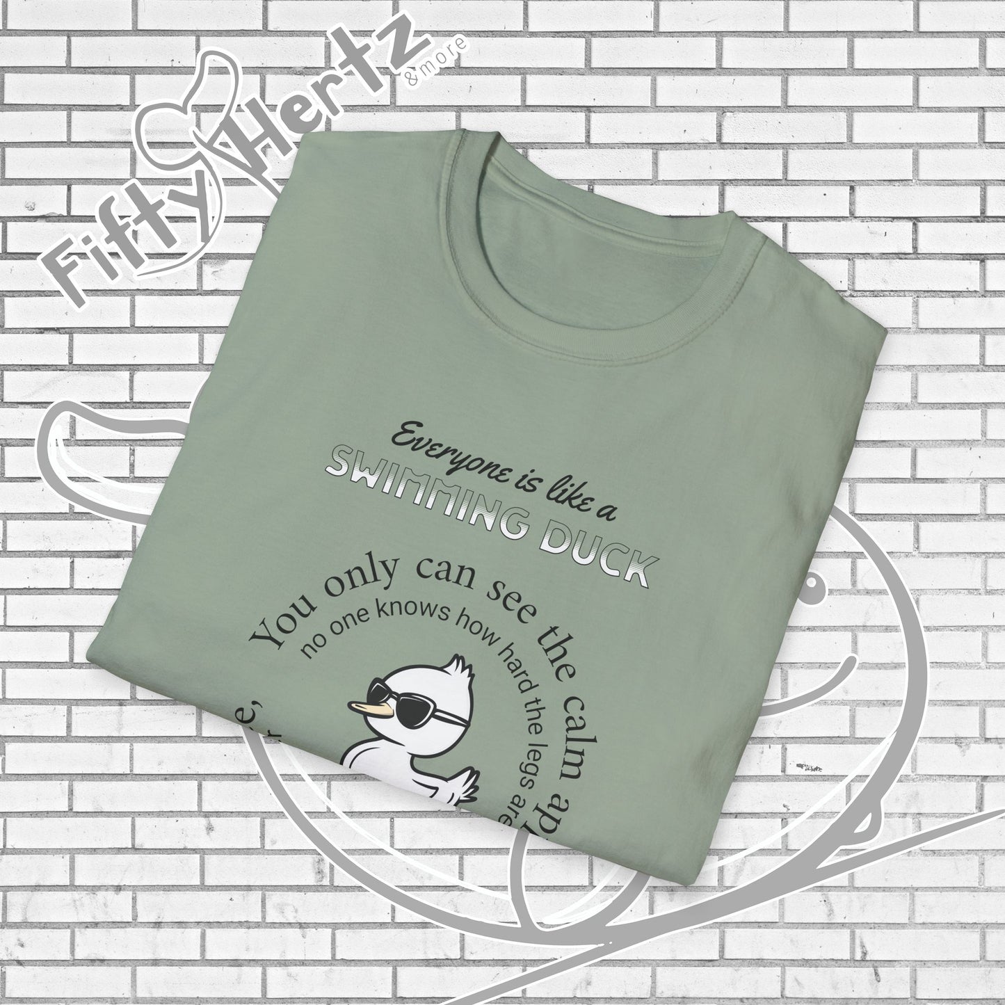 Swimming Duck (Light) Unisex T-Shirt