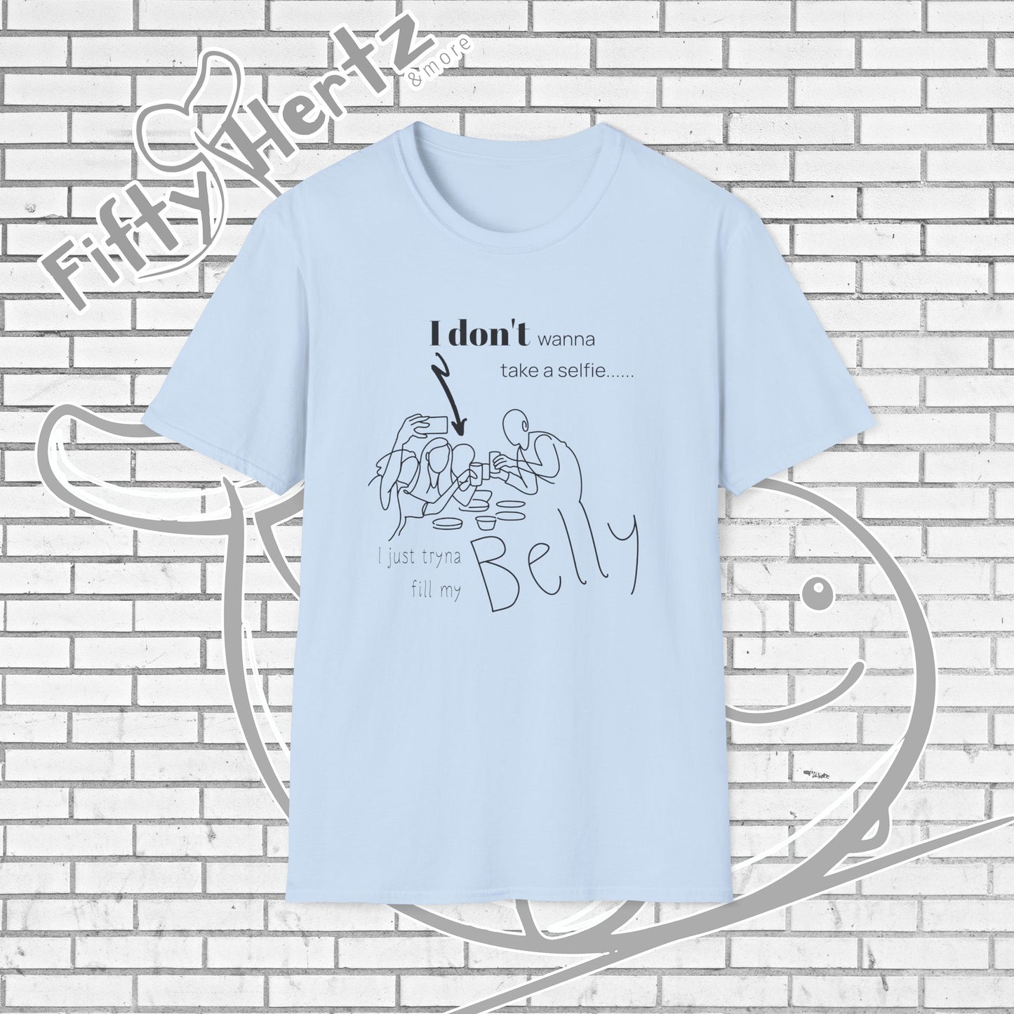 No Selfie (Light) Unisex T-Shirt