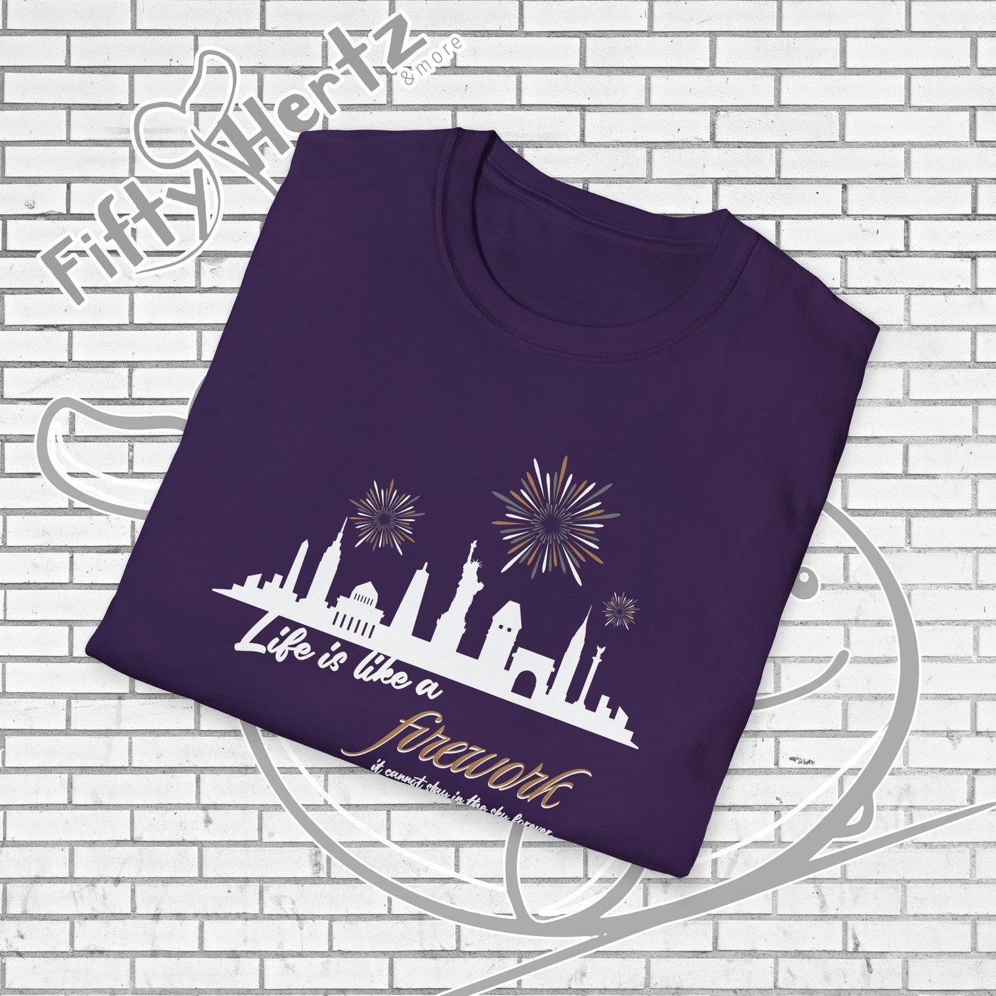 NYC firework (Dark) Unisex T-Shirt
