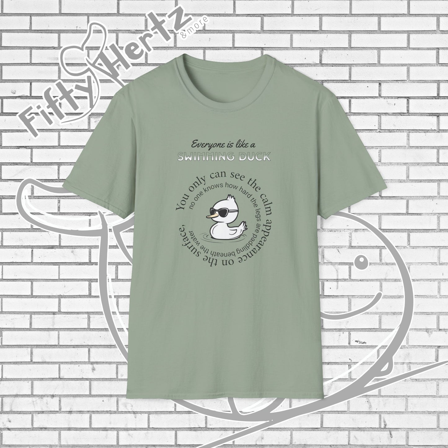 Swimming Duck (Light) Unisex T-Shirt