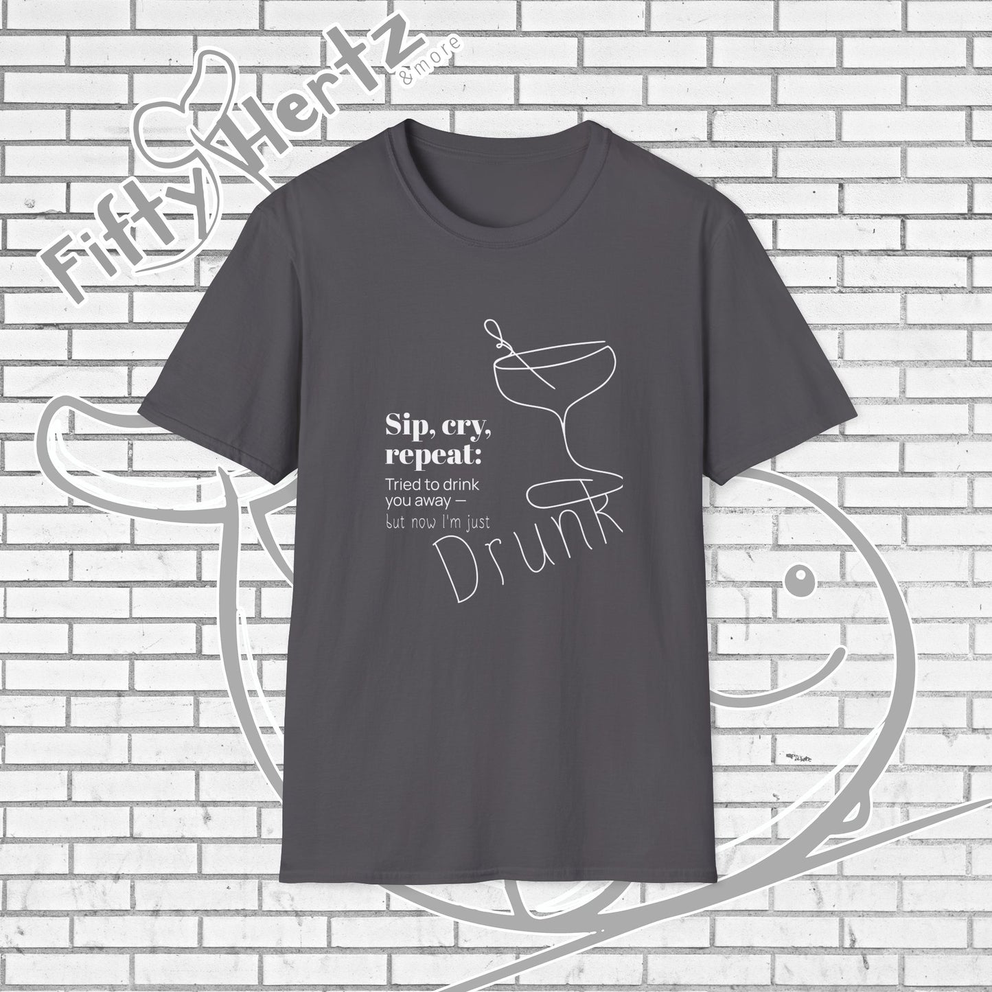 Sip, Cry, repeat (Dark) Unisex T-Shirt