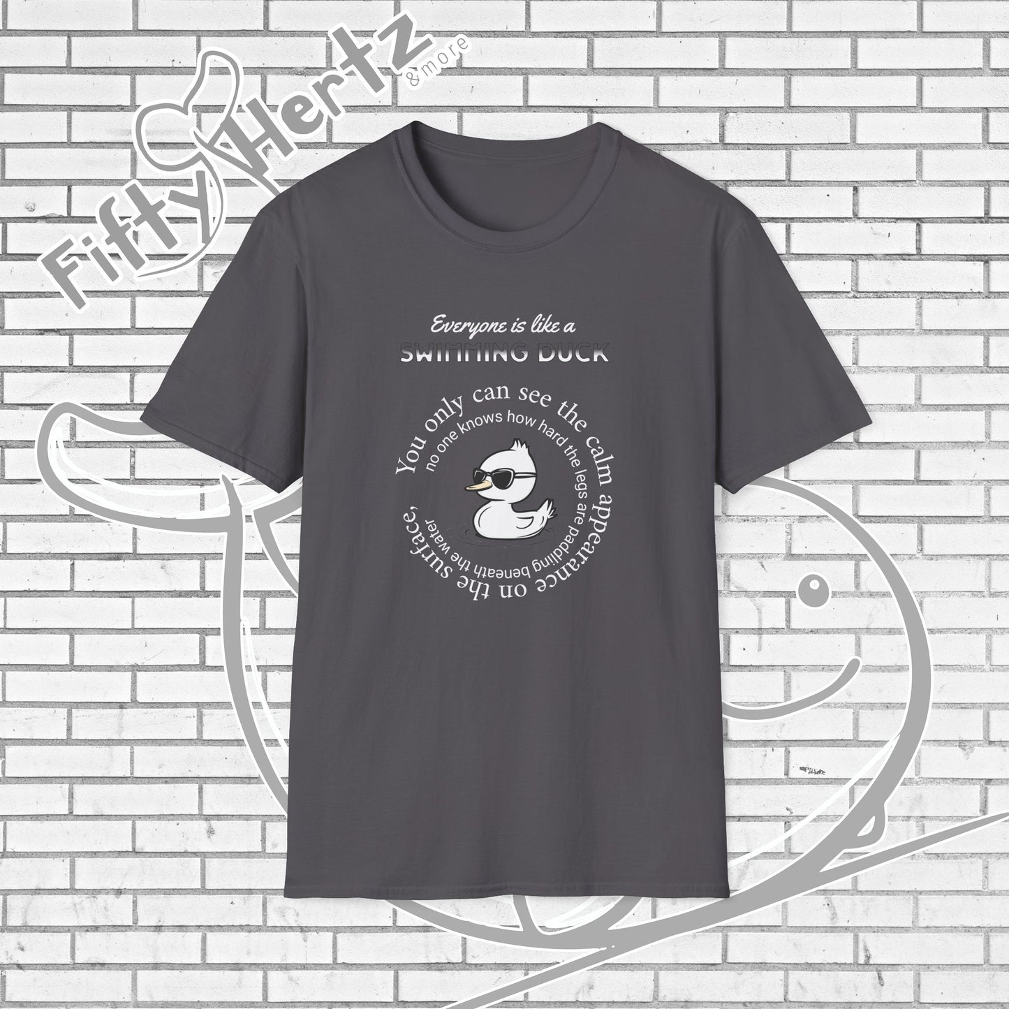Swimming Duck (Dark) Unisex T-Shirt