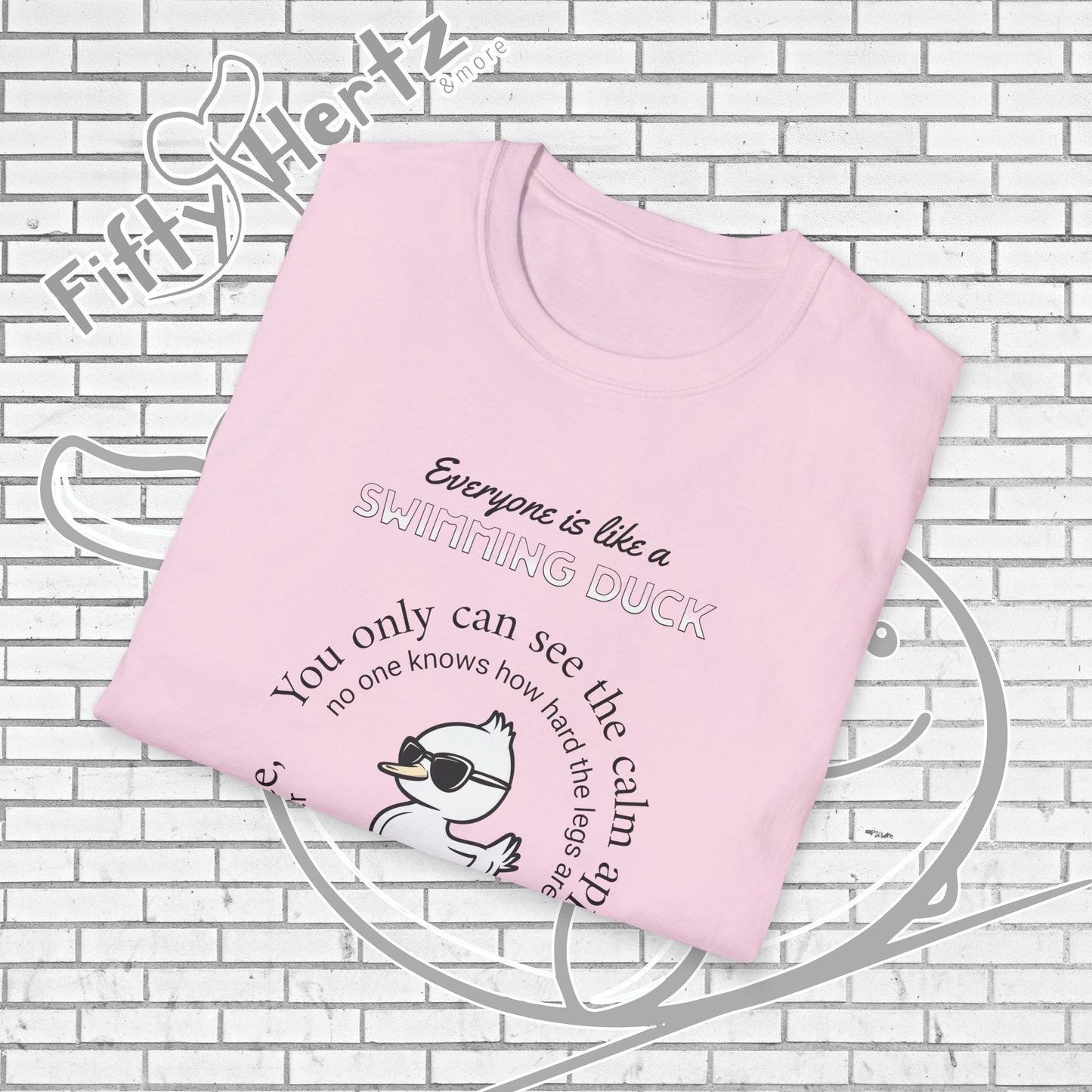 Swimming Duck (Light) Unisex T-Shirt