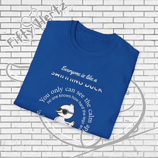 Swimming Duck (Dark) Unisex T-Shirt