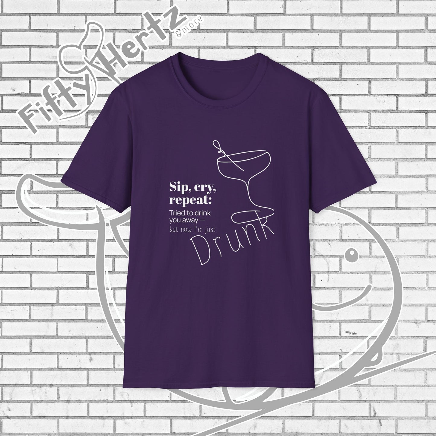 Sip, Cry, repeat (Dark) Unisex T-Shirt
