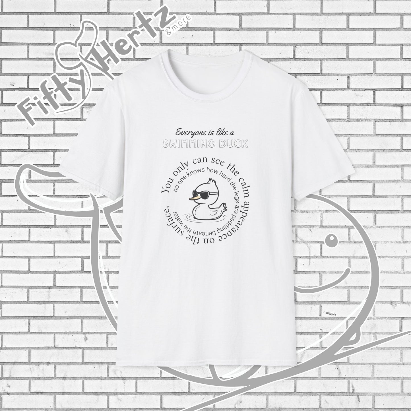 Swimming Duck (Light) Unisex T-Shirt