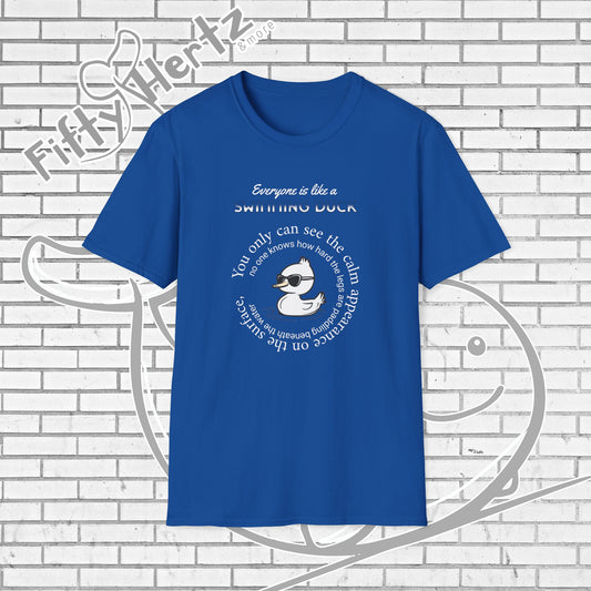 Swimming Duck (Dark) Unisex T-Shirt