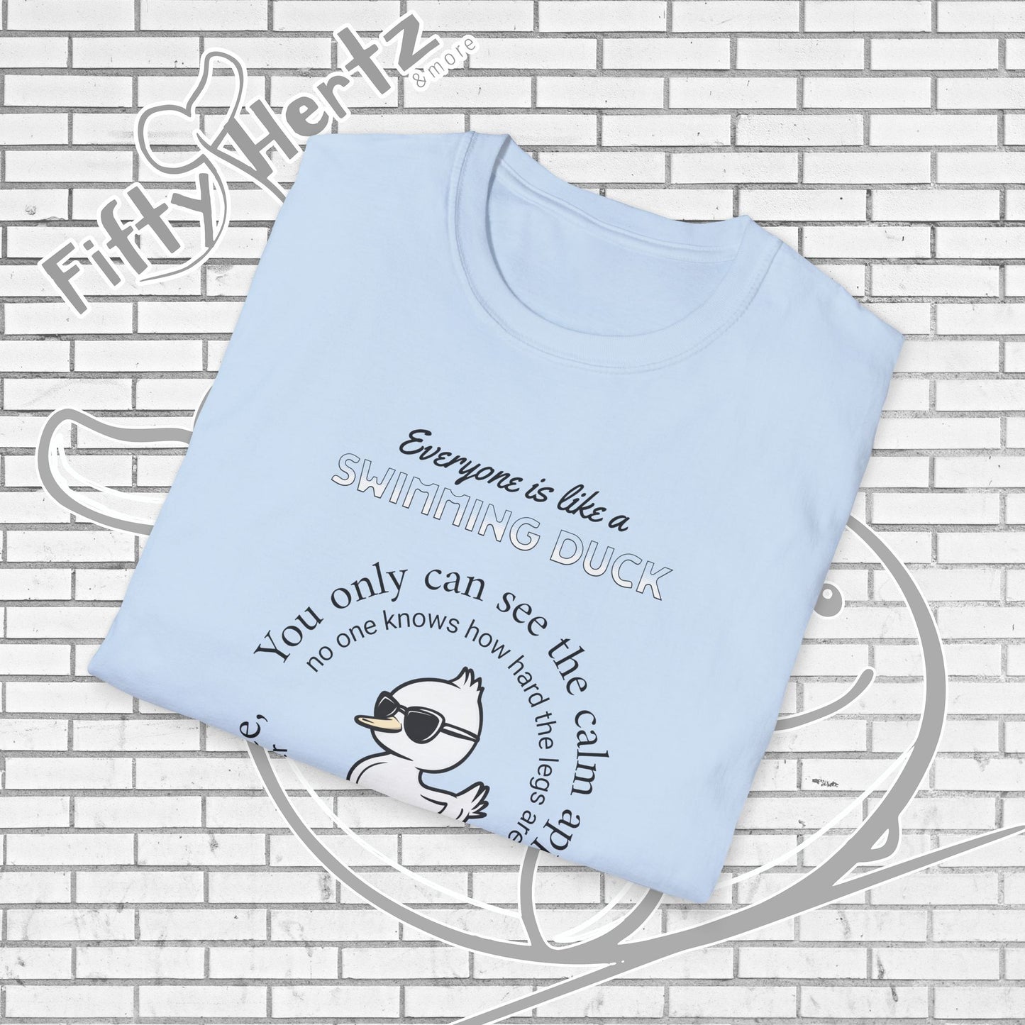Swimming Duck (Light) Unisex T-Shirt