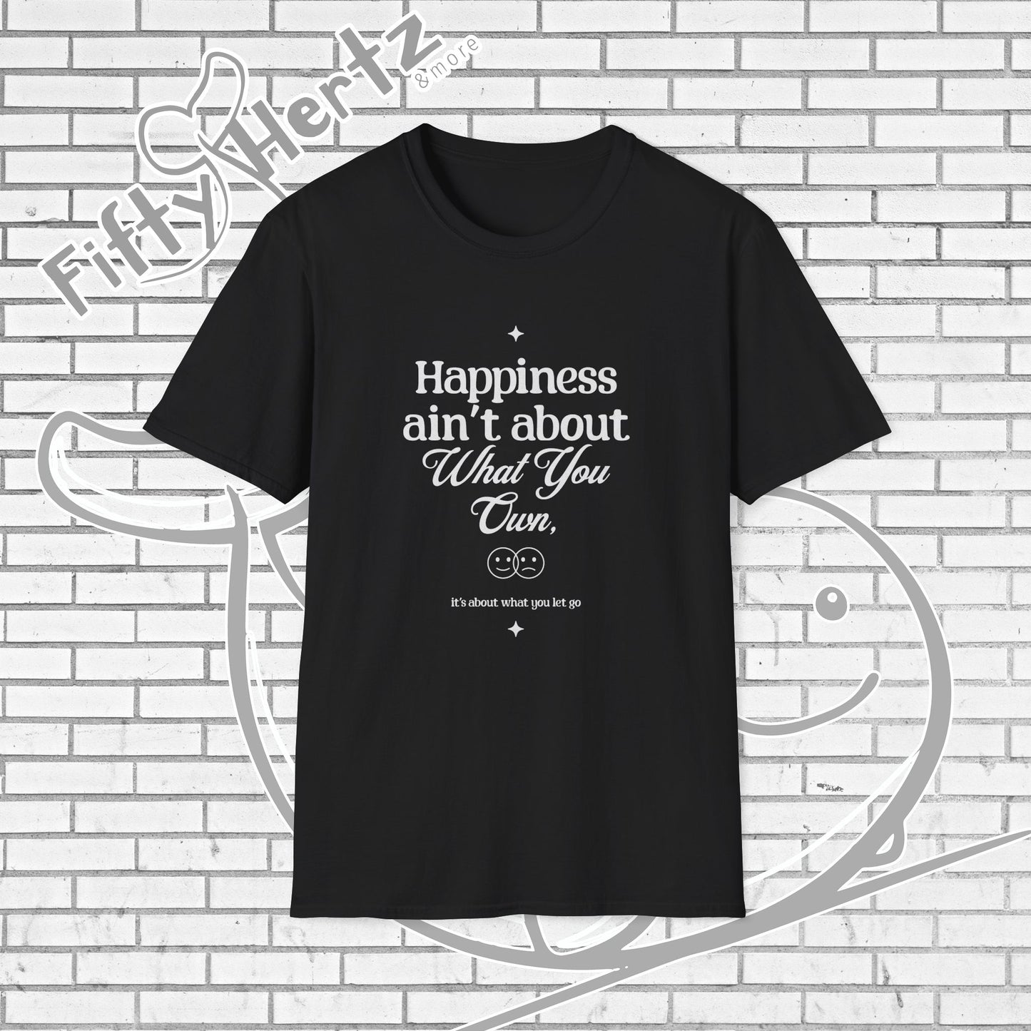 Happiness=let-go (Dark) Unisex T-Shirt