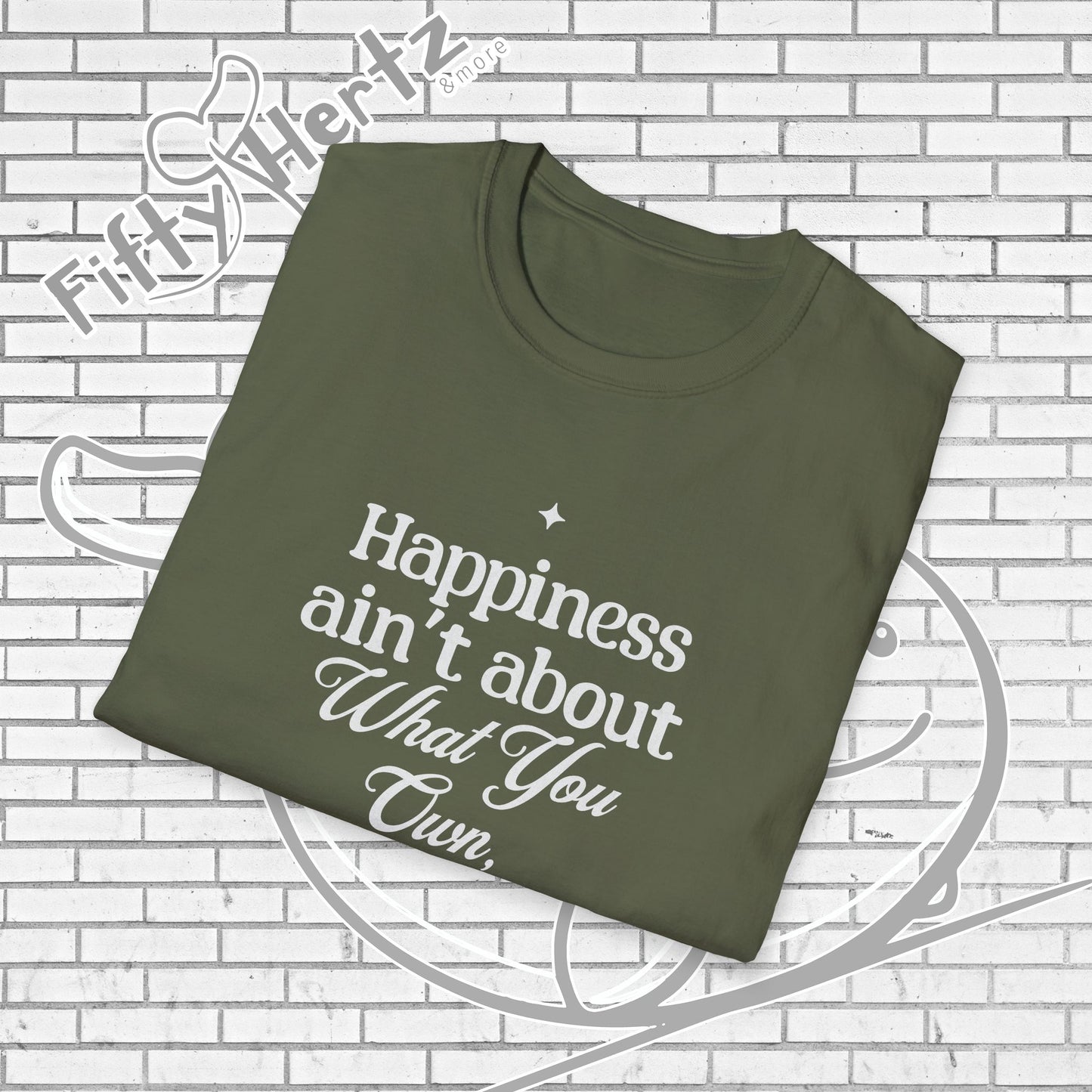 Happiness=let-go (Dark) Unisex T-Shirt