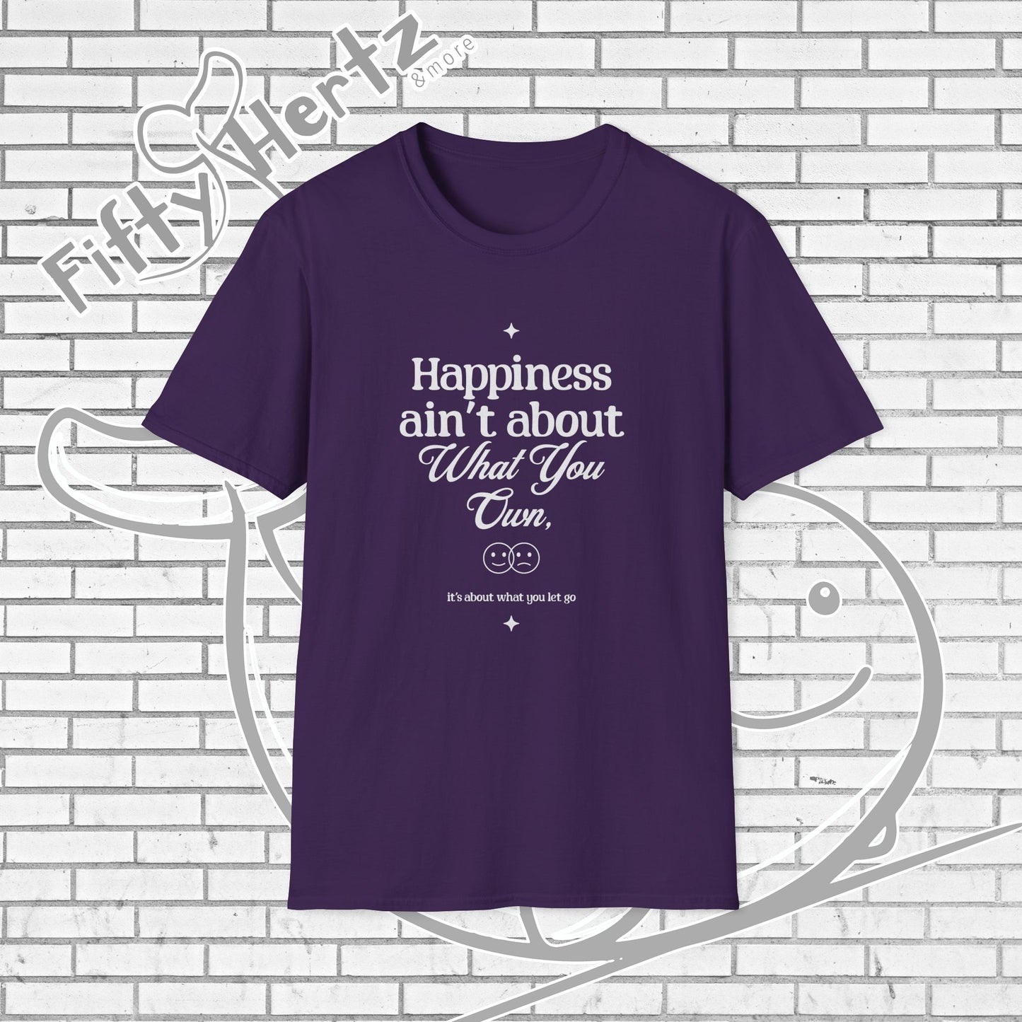 Happiness=let-go (Dark) Unisex T-Shirt