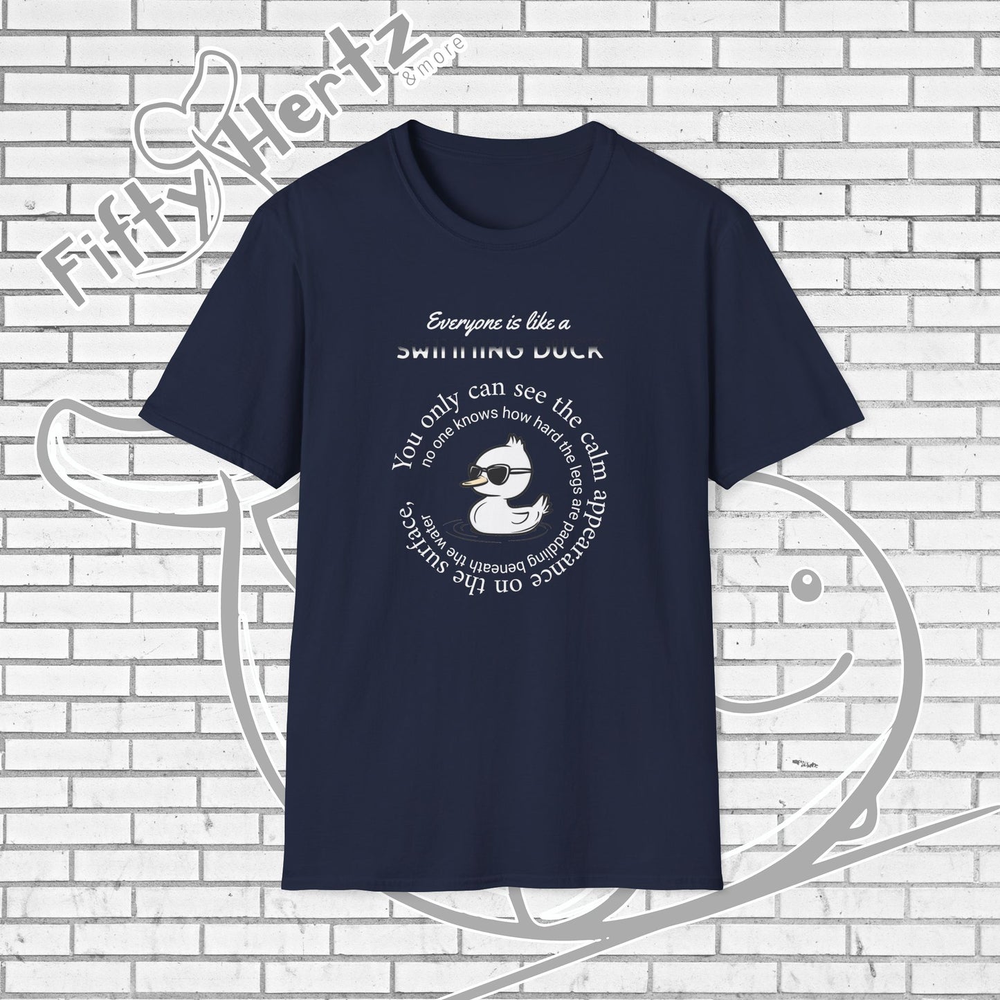 Swimming Duck (Dark) Unisex T-Shirt