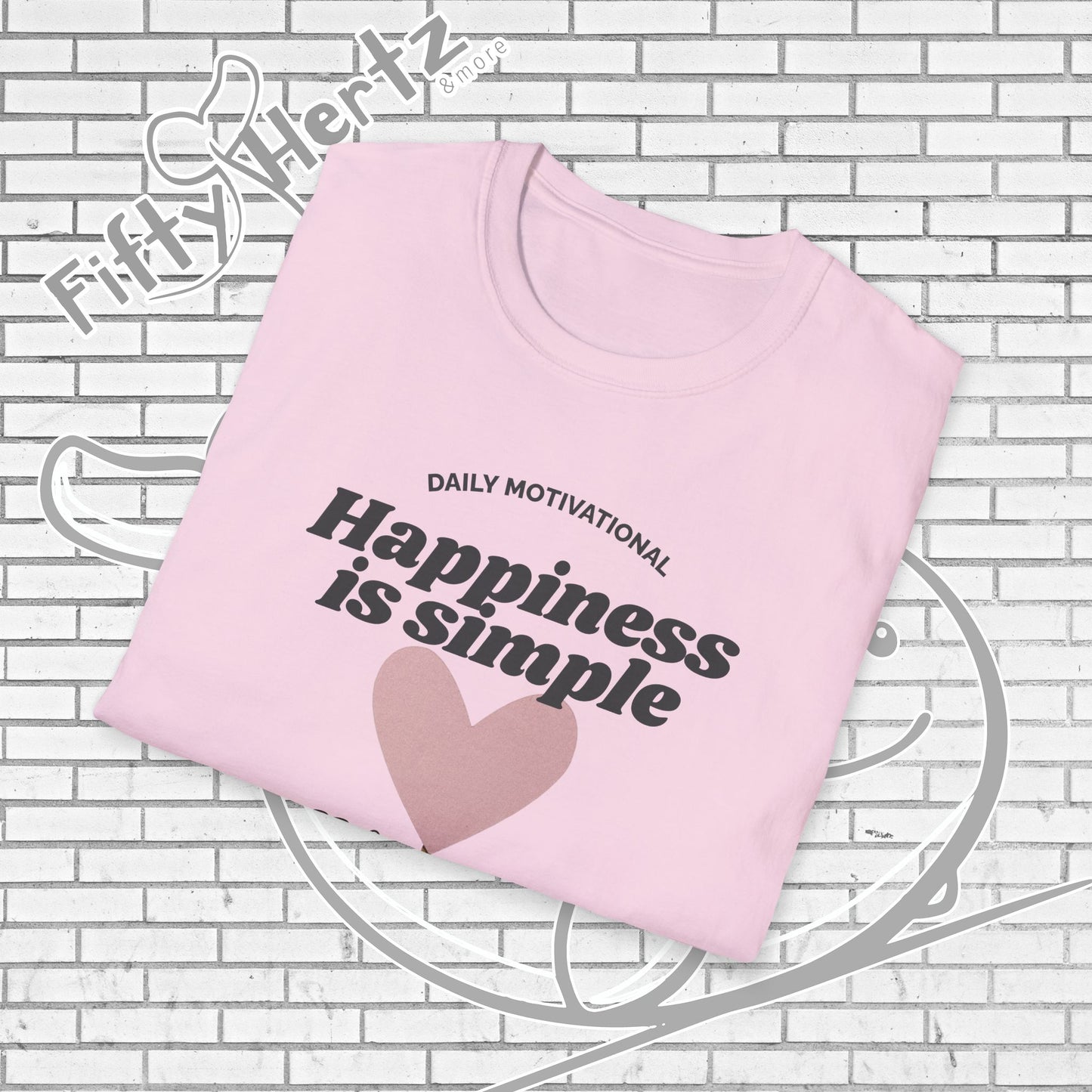 Simple Happiness (Light) Unisex T-Shirt