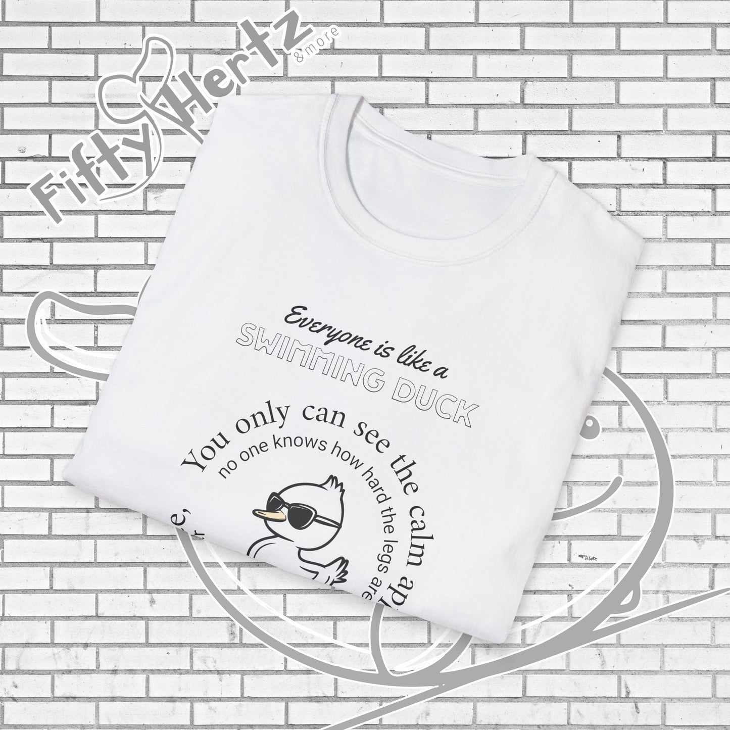 Swimming Duck (Light) Unisex T-Shirt
