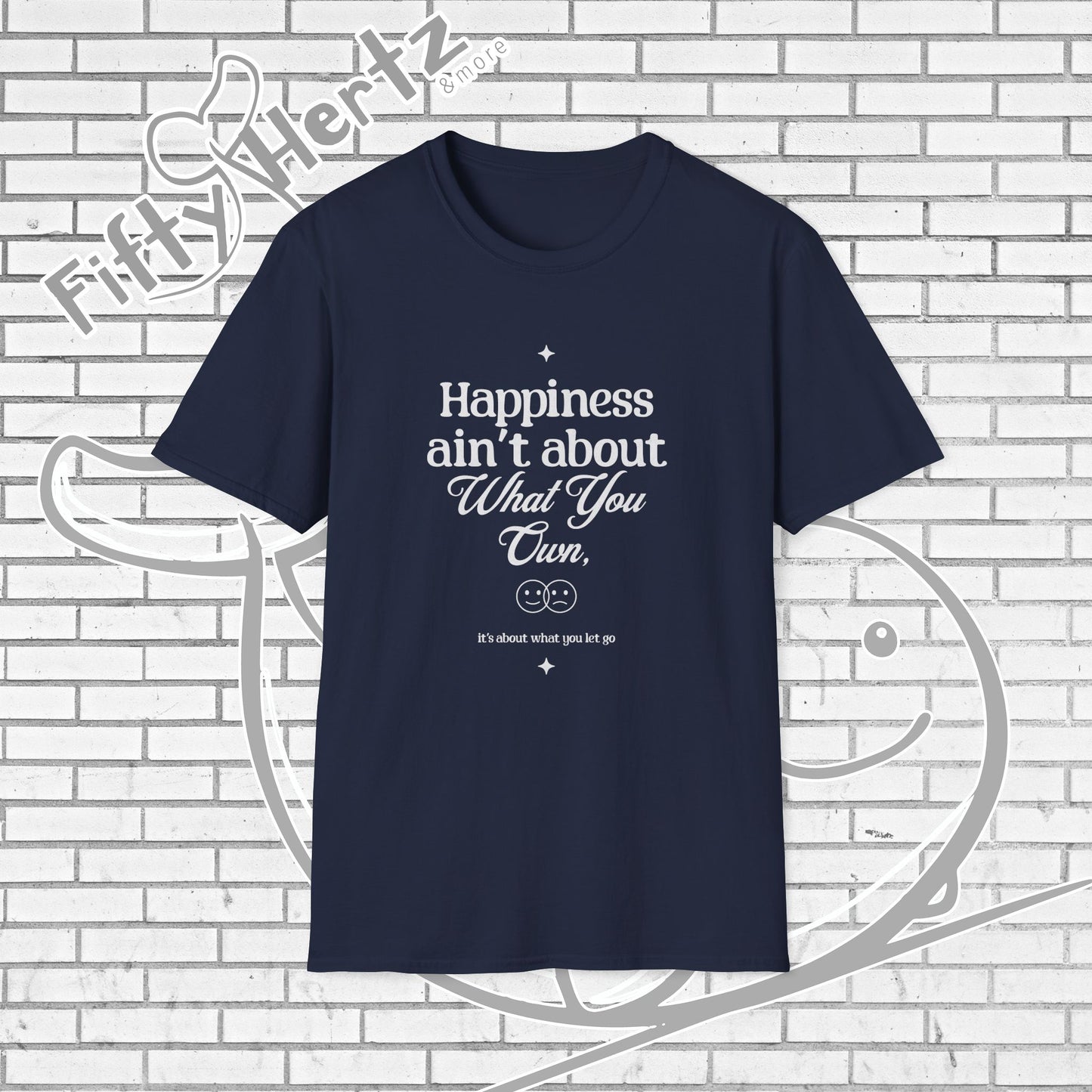 Happiness=let-go (Dark) Unisex T-Shirt