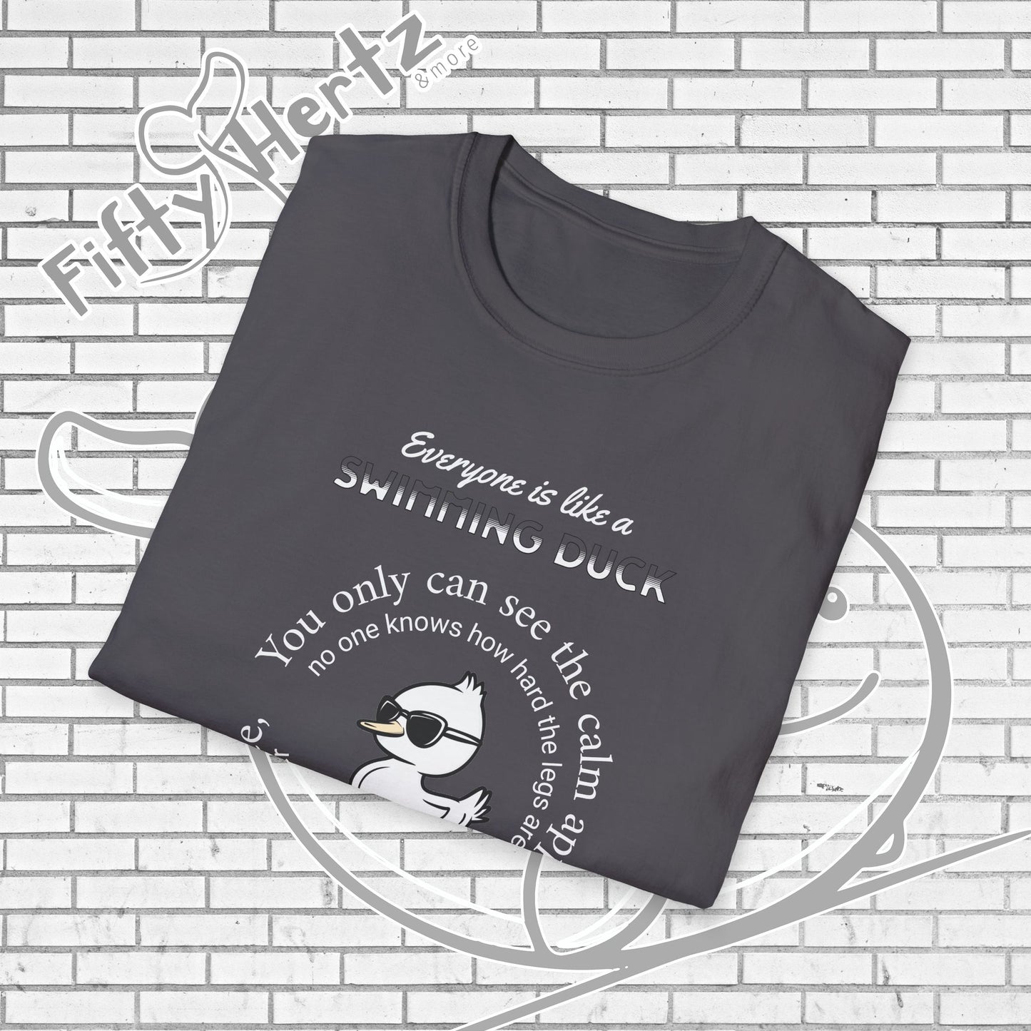 Swimming Duck (Dark) Unisex T-Shirt