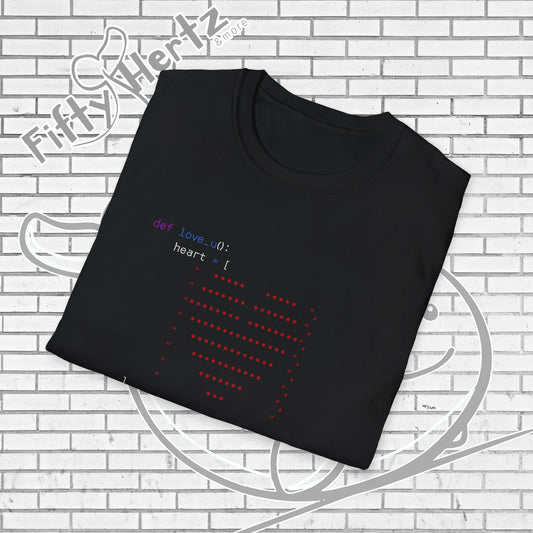Coding for LOVE (Dark) Unisex T-Shirt