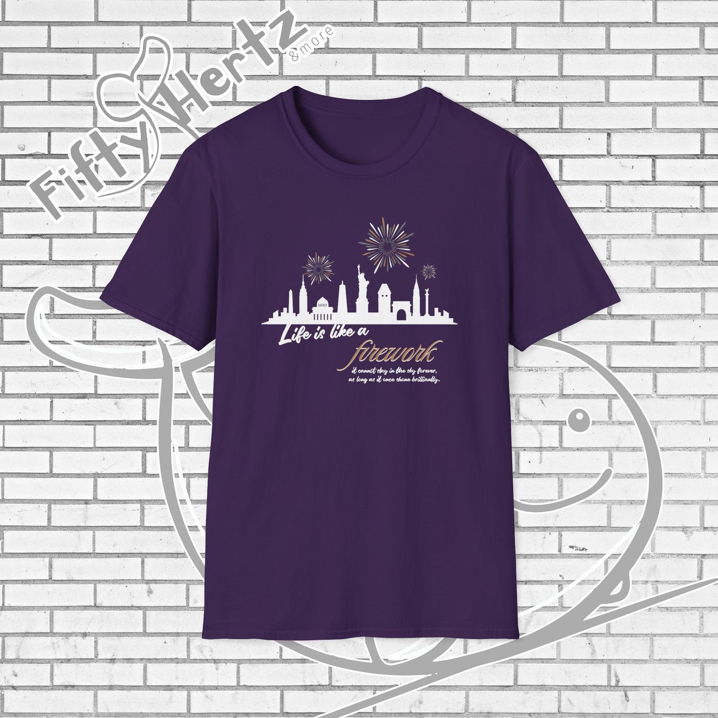 NYC firework (Dark) Unisex T-Shirt