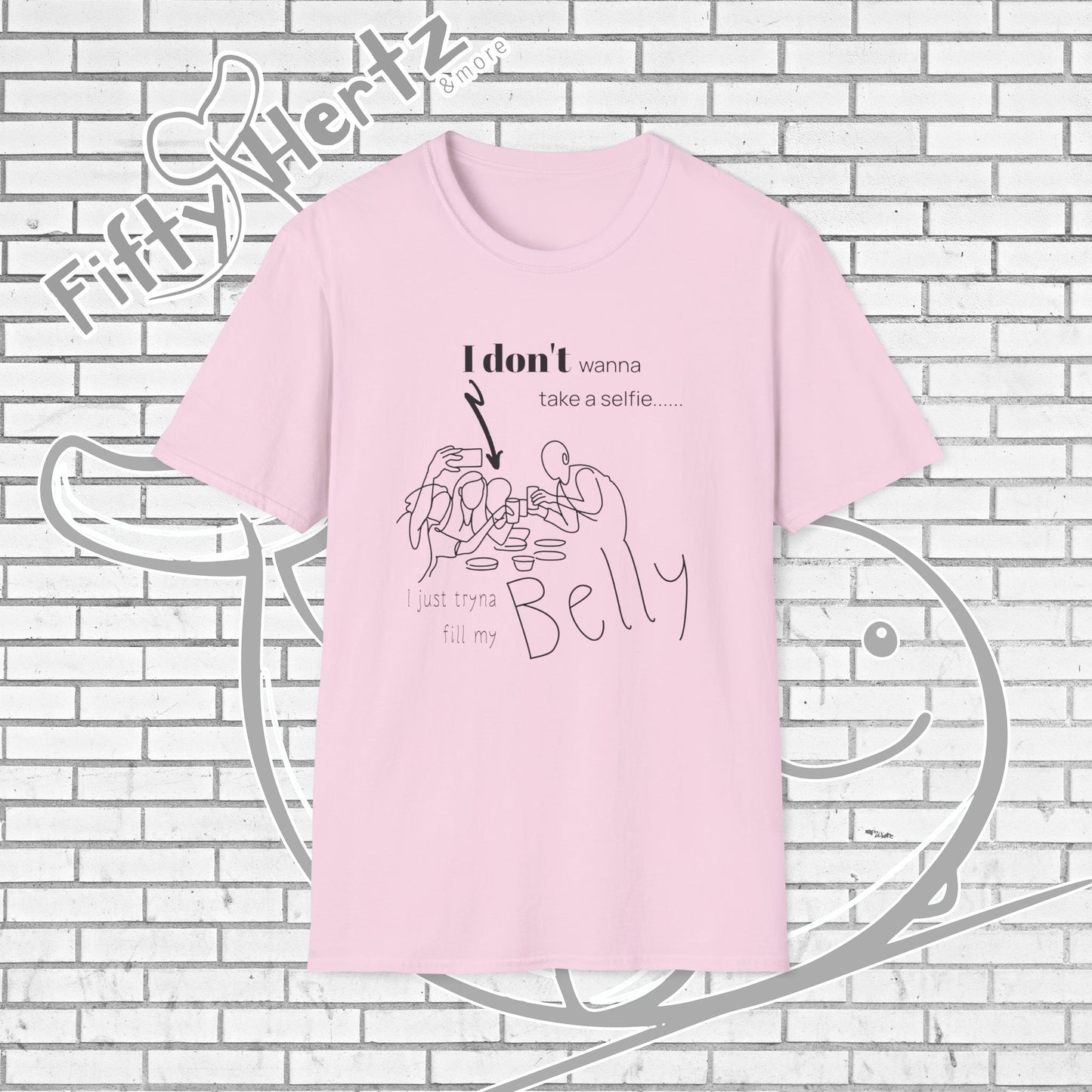 No Selfie (Light) Unisex T-Shirt