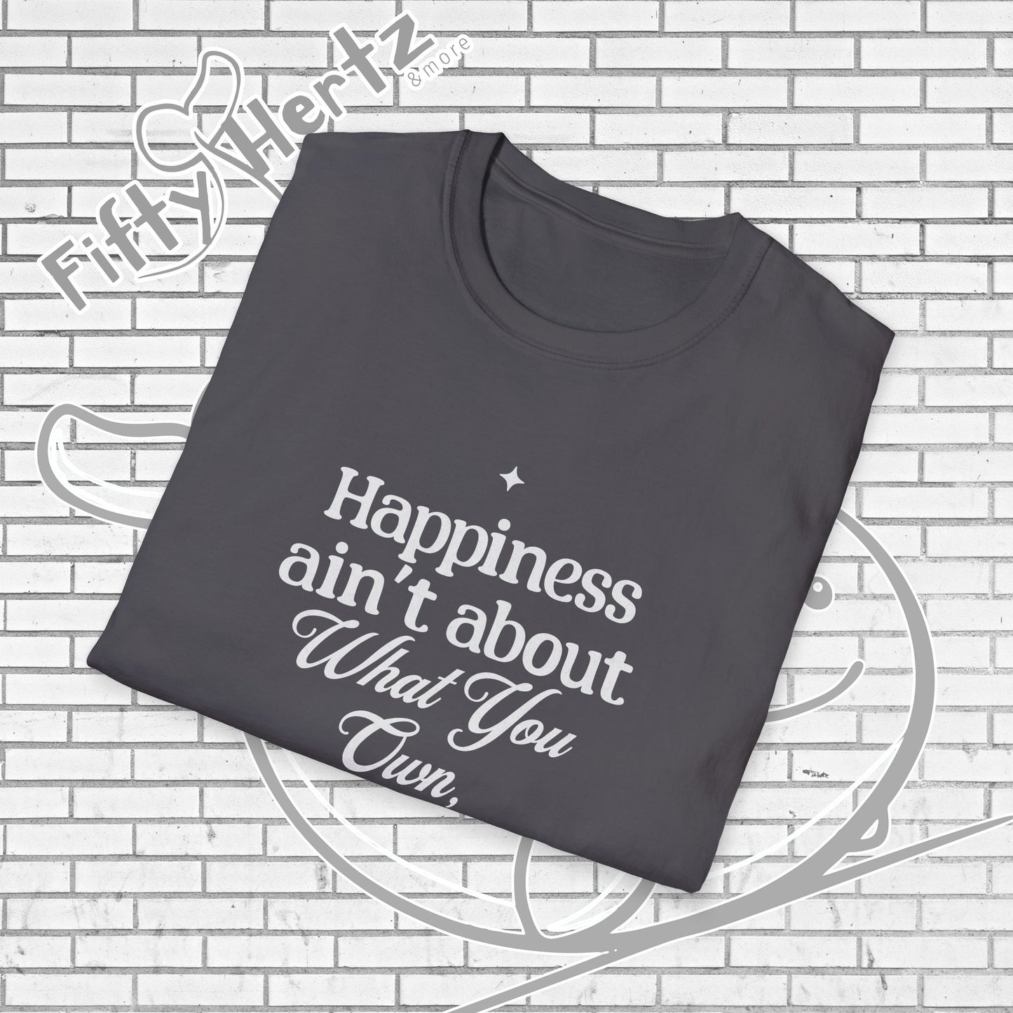 Happiness=let-go (Dark) Unisex T-Shirt
