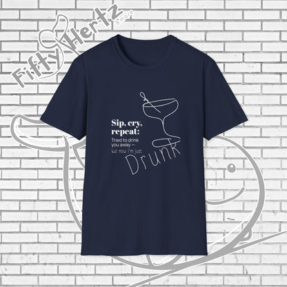 Sip, Cry, repeat (Dark) Unisex T-Shirt