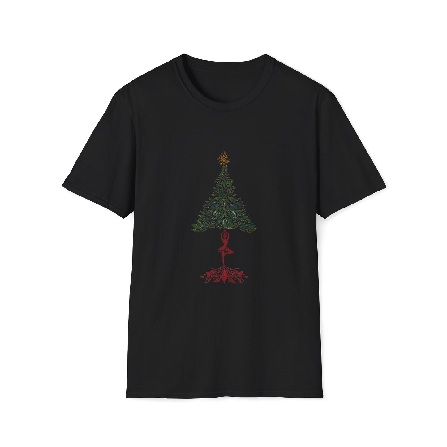 Christmas tree POSE 100% COTTON T-shirt