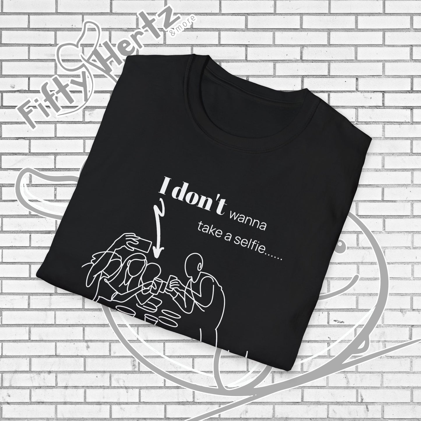 No Selfie (Dark) Unisex T-Shirt