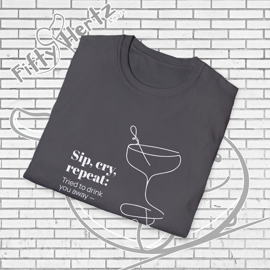 Sip, Cry, repeat (Dark) Unisex T-Shirt