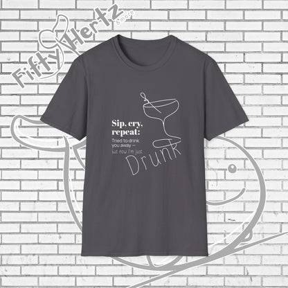 Sip, Cry, repeat (Dark) Unisex T-Shirt