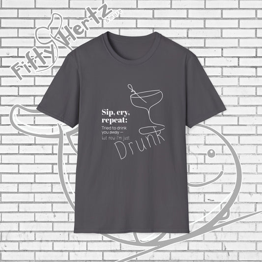 Sip, Cry, repeat (Dark) Unisex T-Shirt