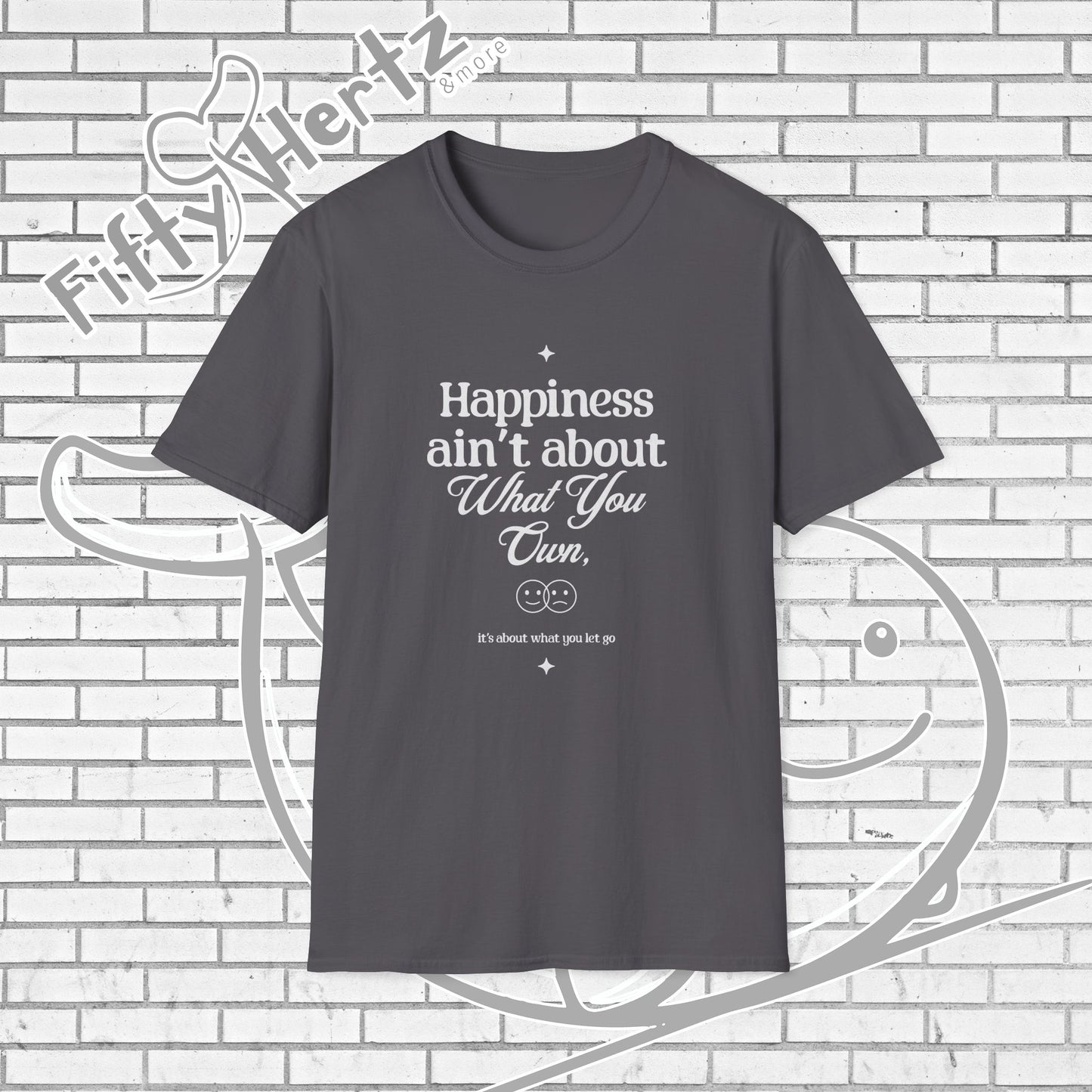 Happiness=let-go (Dark) Unisex T-Shirt