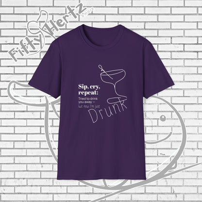 Sip, Cry, repeat (Dark) Unisex T-Shirt
