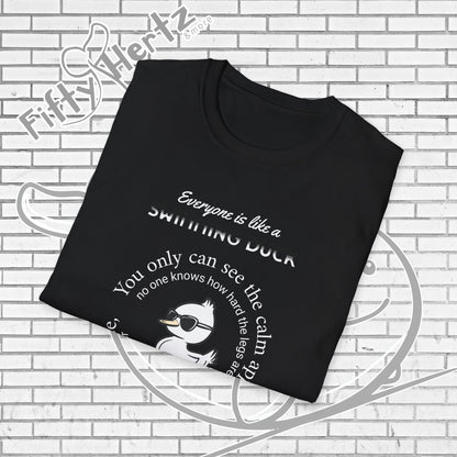 Swimming Duck (Dark) Unisex T-Shirt