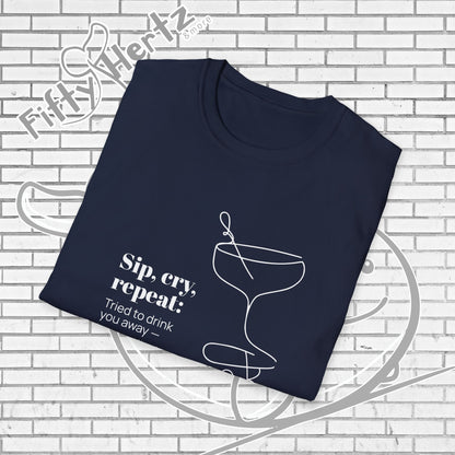 Sip, Cry, repeat (Dark) Unisex T-Shirt