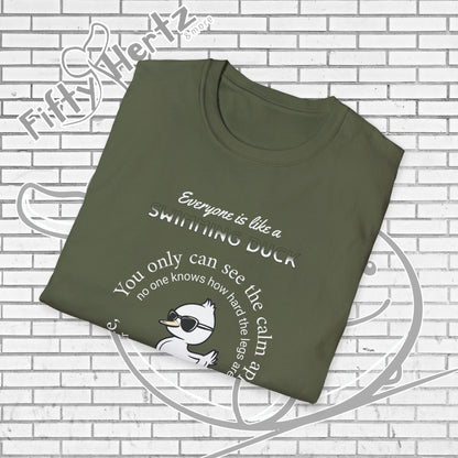Swimming Duck (Dark) Unisex T-Shirt