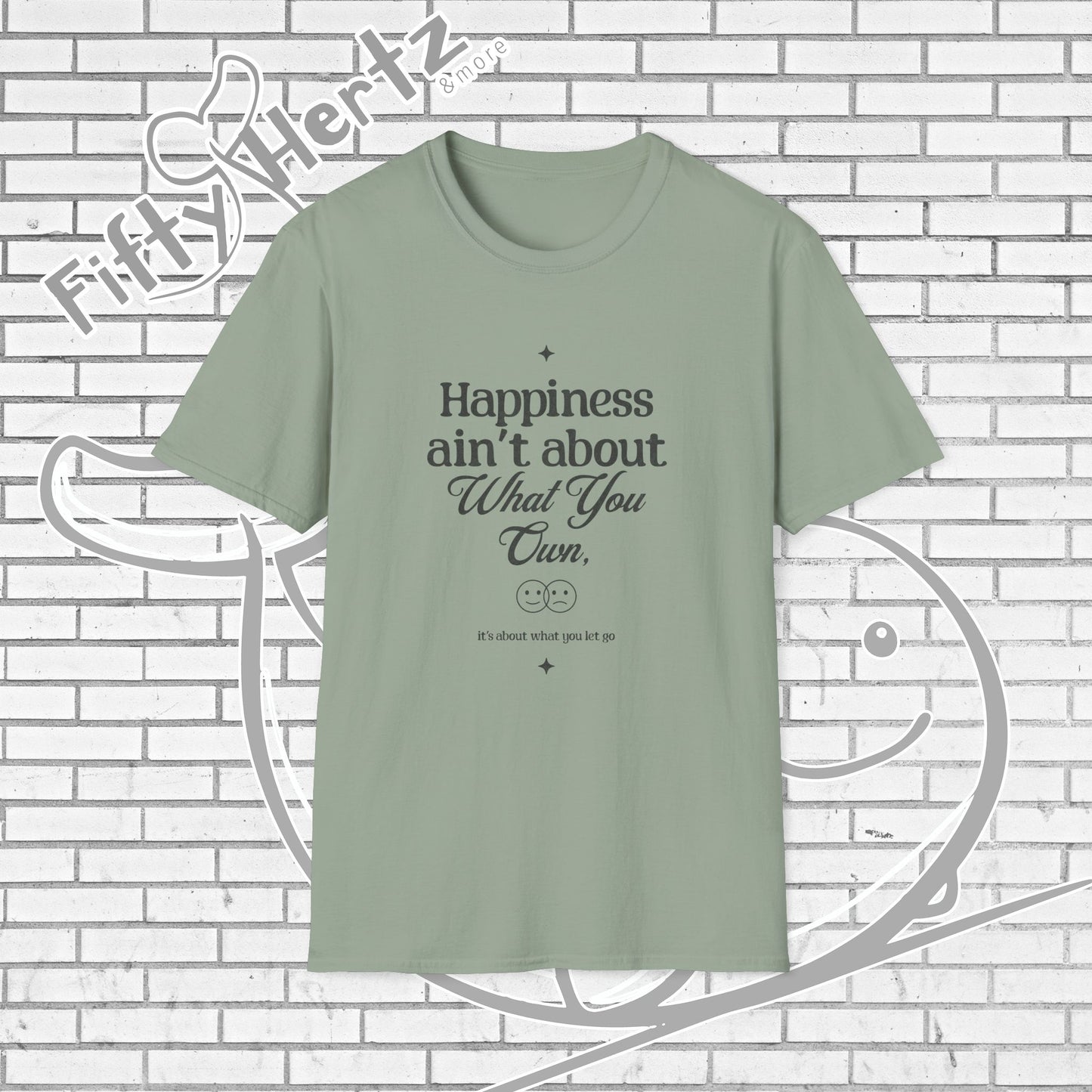 Happiness=let-go (Light) Unisex T-Shirt