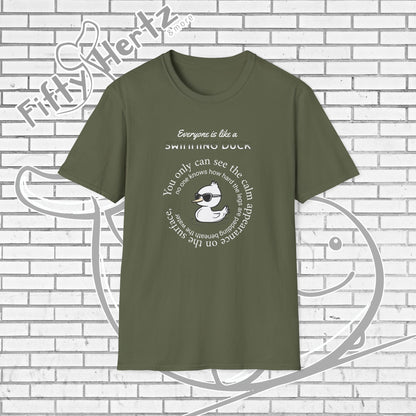 Swimming Duck (Dark) Unisex T-Shirt