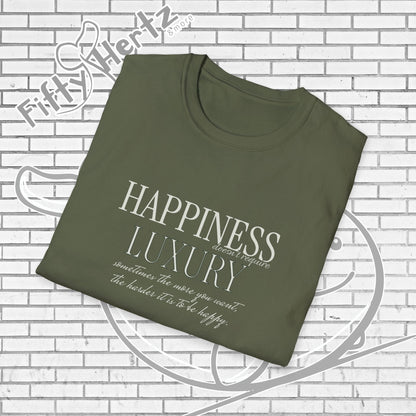 Happiness isn't LUXURY (Dark) Unisex T-Shirt