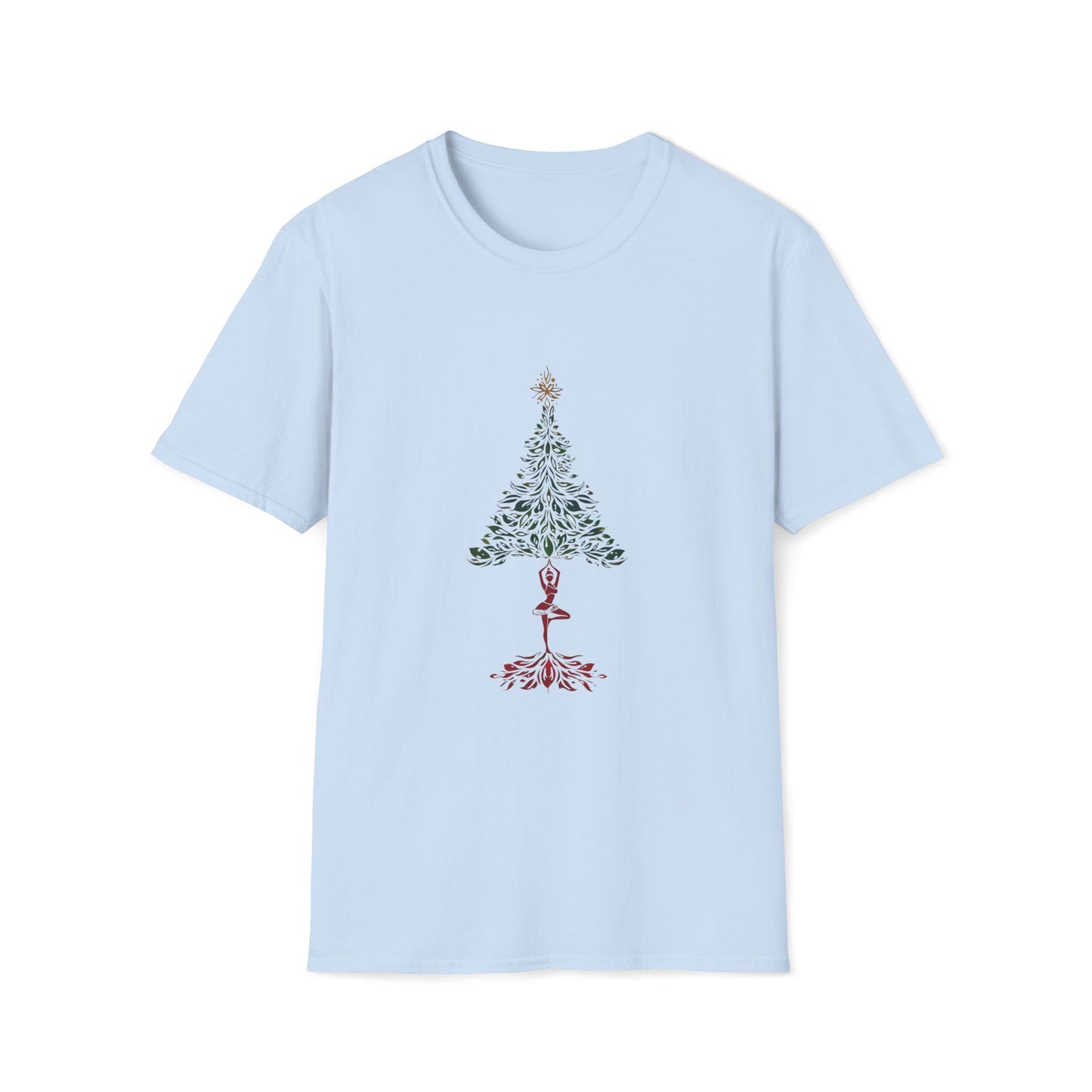 Christmas tree POSE 100% COTTON T-shirt