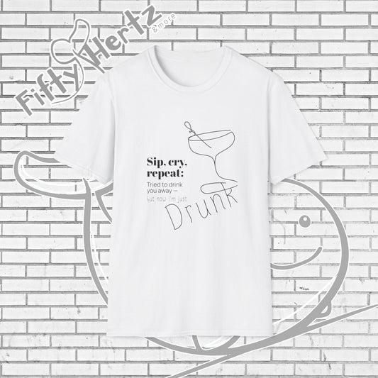 Sip, Cry, repeat (Light) Unisex T-Shirt