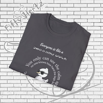 Swimming Duck (Dark) Unisex T-Shirt