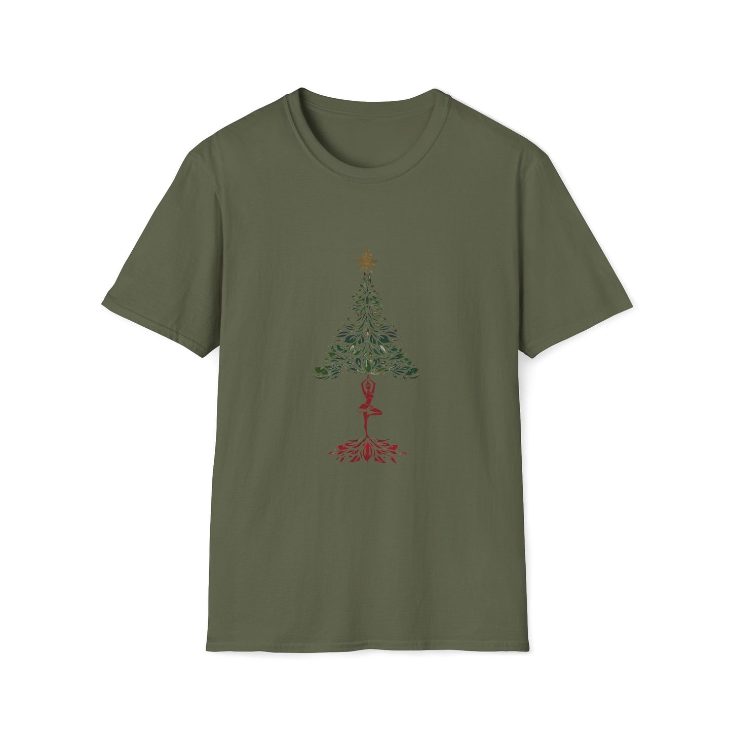 Christmas tree POSE 100% COTTON T-shirt