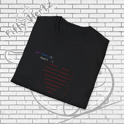 Coding for LOVE (Dark) Unisex T-Shirt