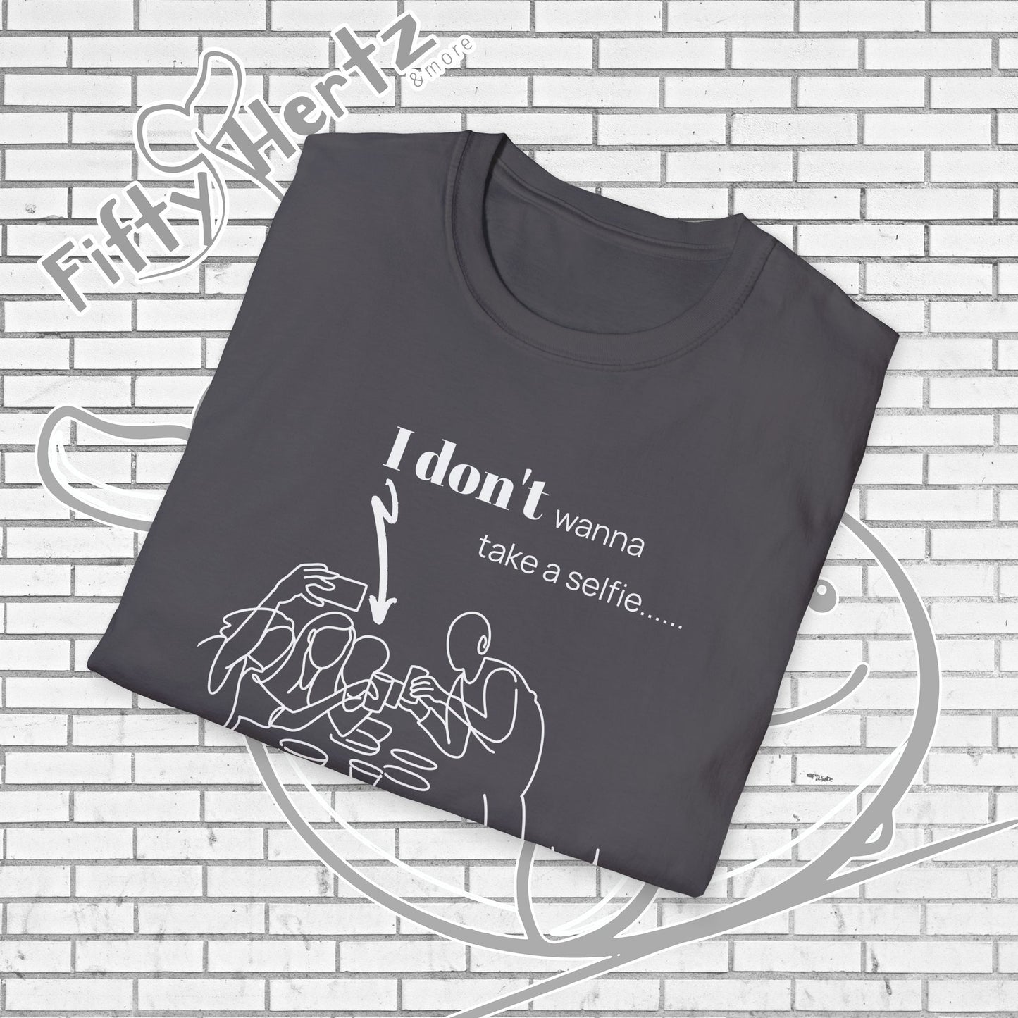 No Selfie (Dark) Unisex T-Shirt