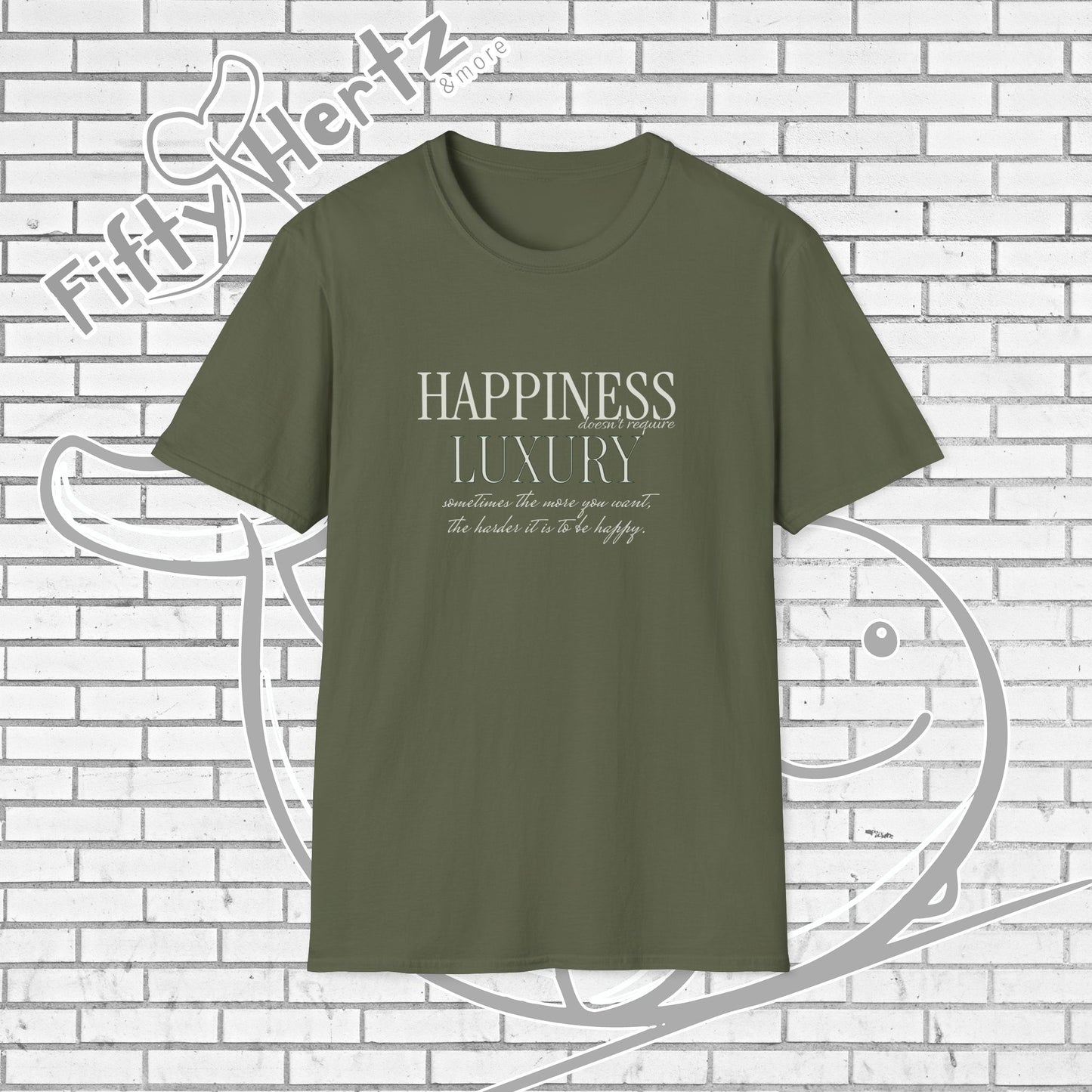 Happiness isn't LUXURY (Dark) Unisex T-Shirt
