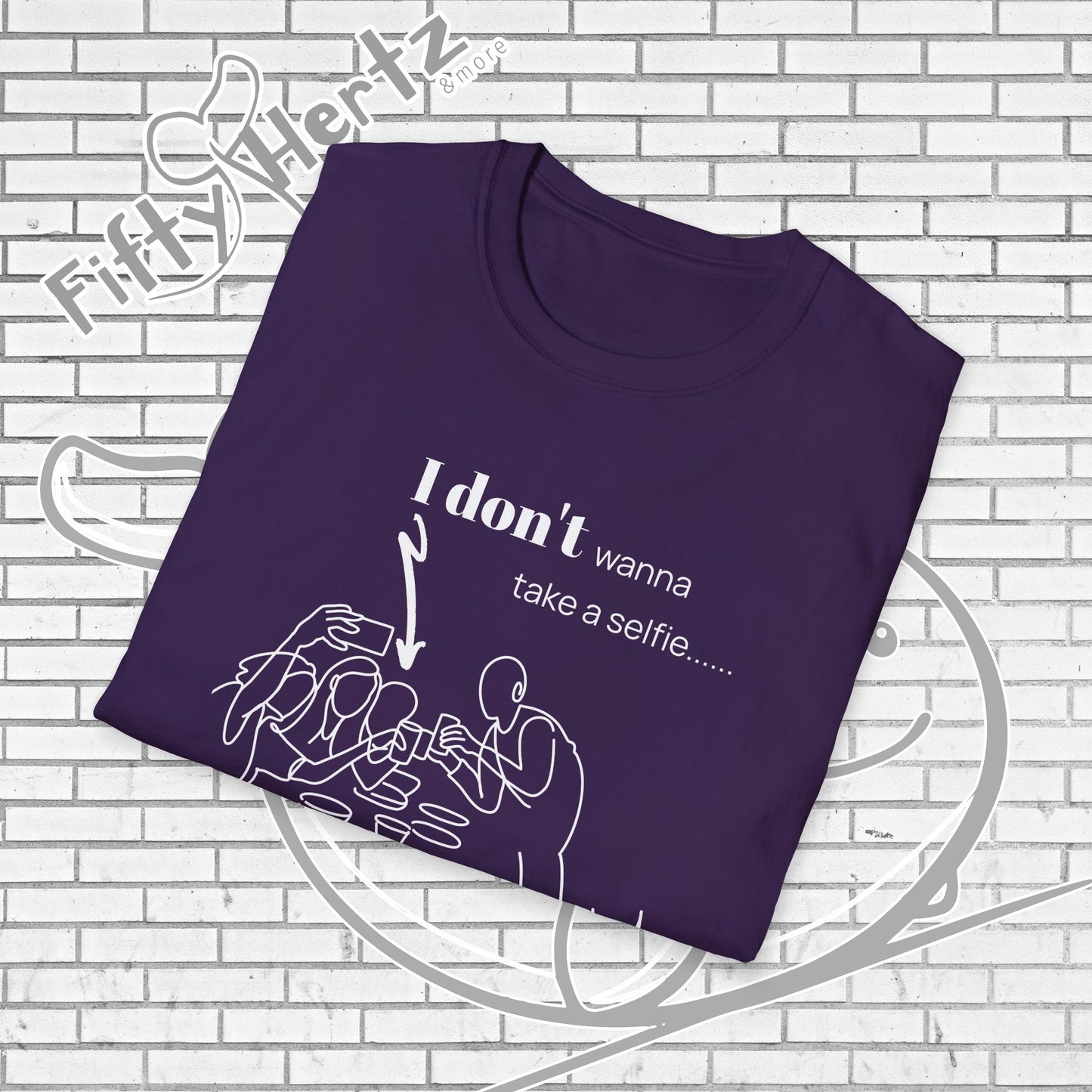 No Selfie (Dark) Unisex T-Shirt