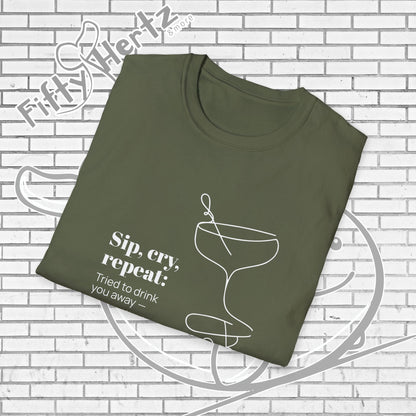Sip, Cry, repeat (Dark) Unisex T-Shirt