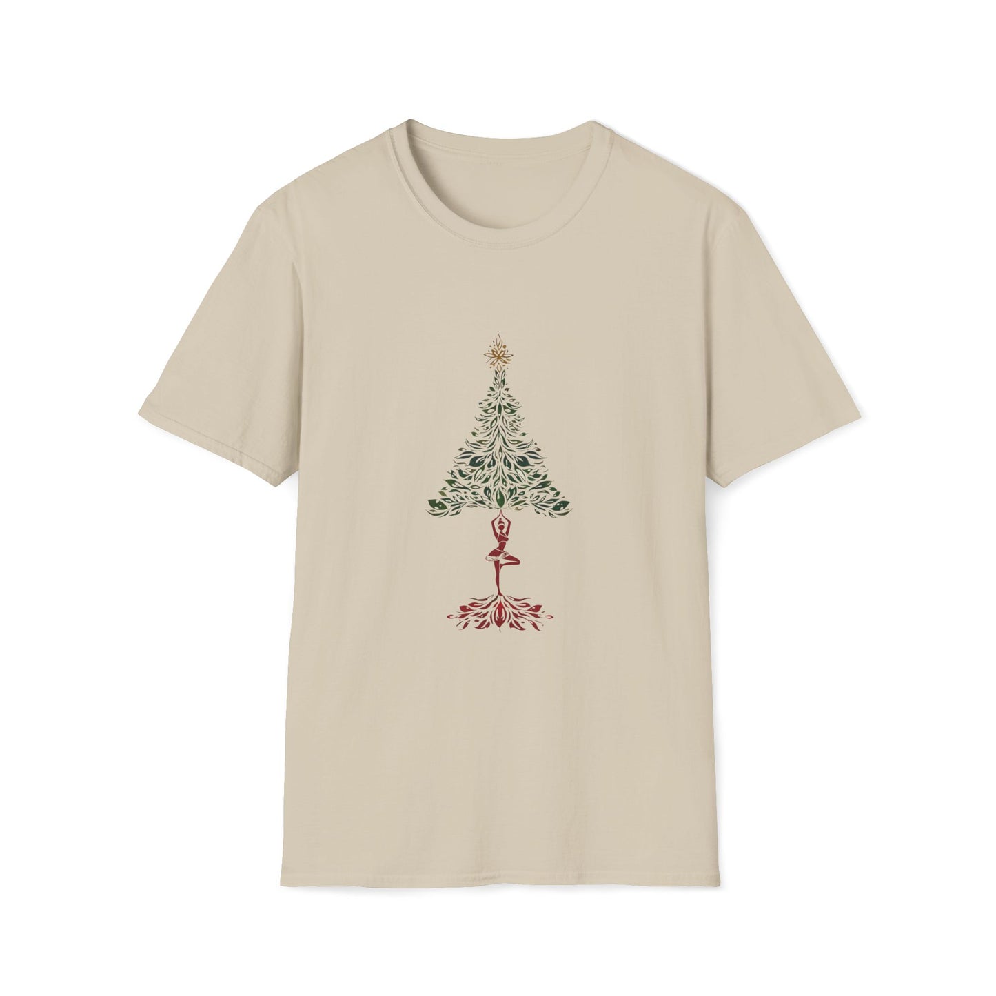Christmas tree POSE 100% COTTON T-shirt