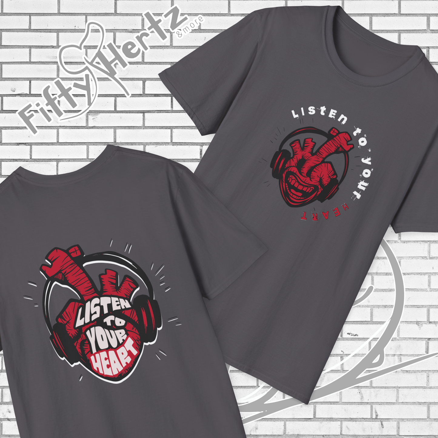 Listen to Heart (Dark) Unisex T-Shirt